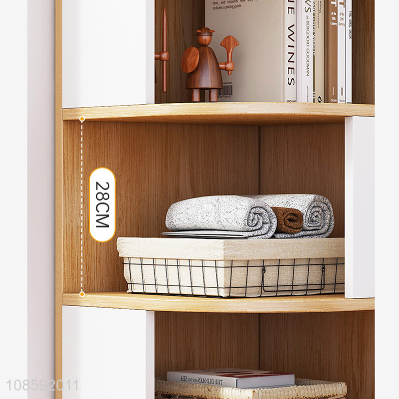 Wholesale 7-layered artificial board bookcase corner bookshelf