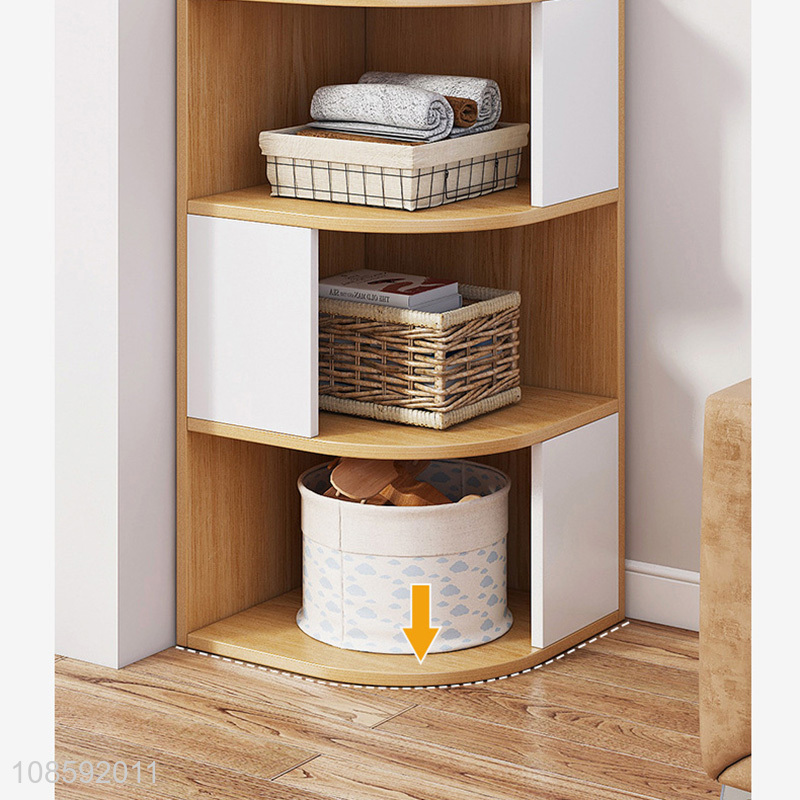 Wholesale 7-layered artificial board bookcase corner bookshelf