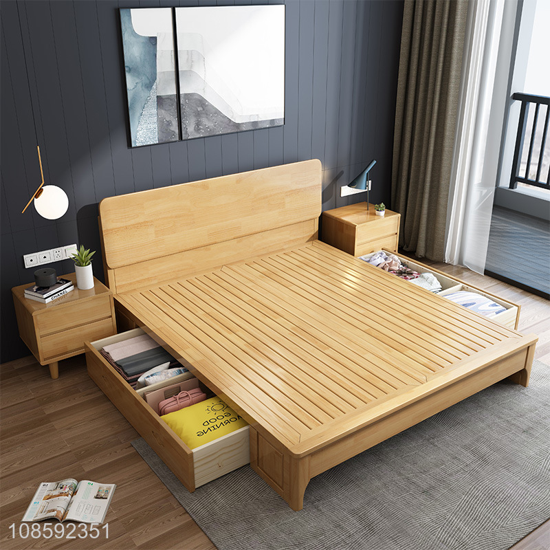 Top quality storage king bed bedroom furniture for home