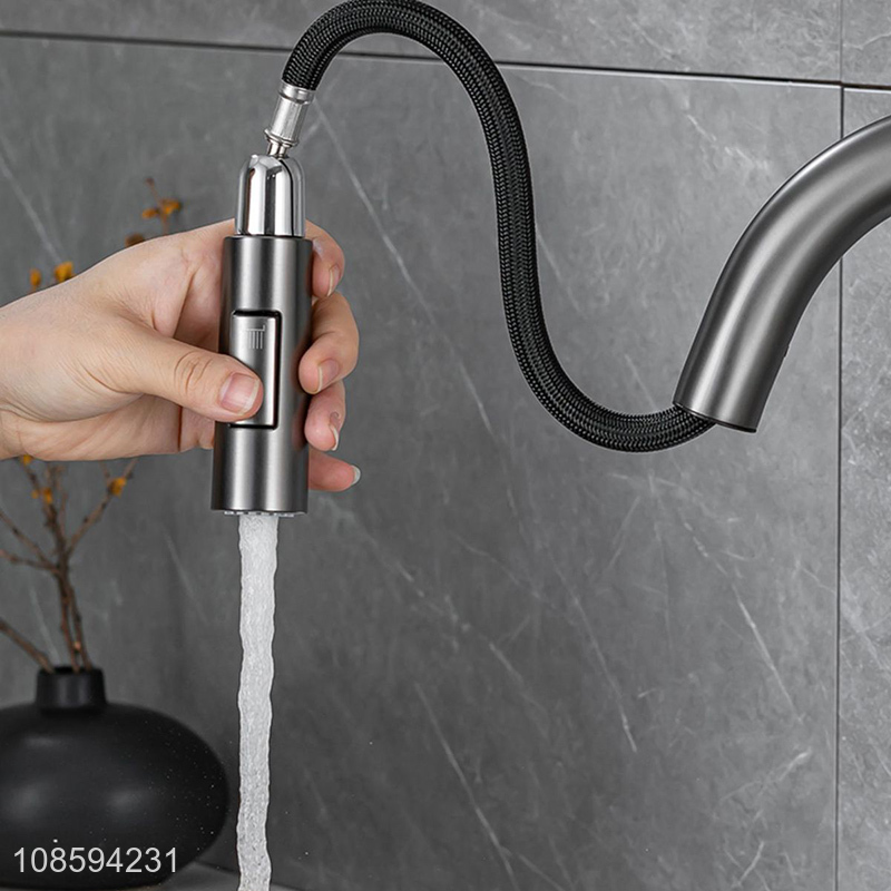 New design pull down sprayer kitchen sink faucet with soap holder