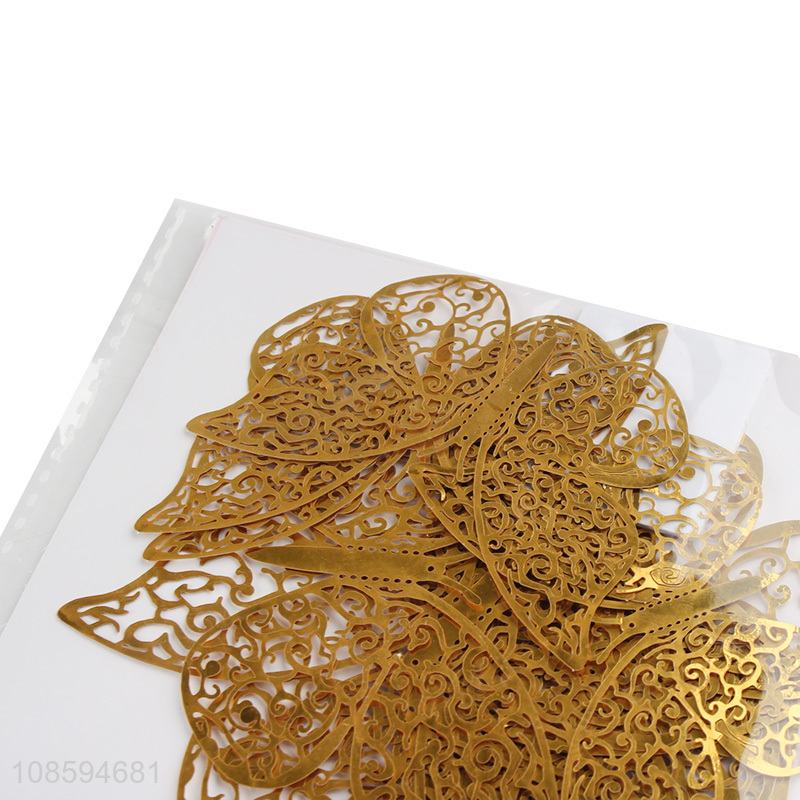 Online wholesale hollow golden 3d butterfly decoration crafts