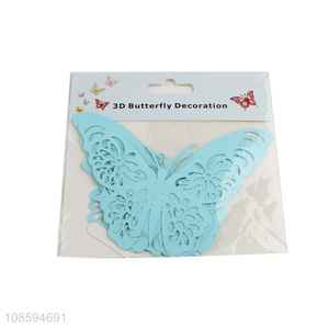 Hot items hollow 3d butterfly decoration for home and party