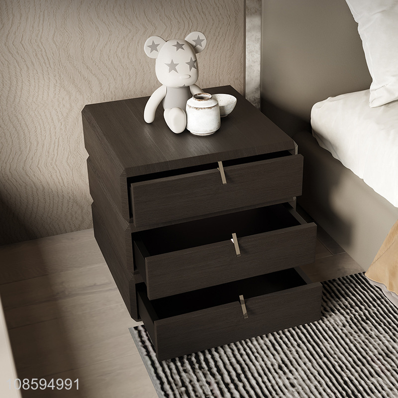 Factory price modern style bedroom furniture rotatable nightstand
