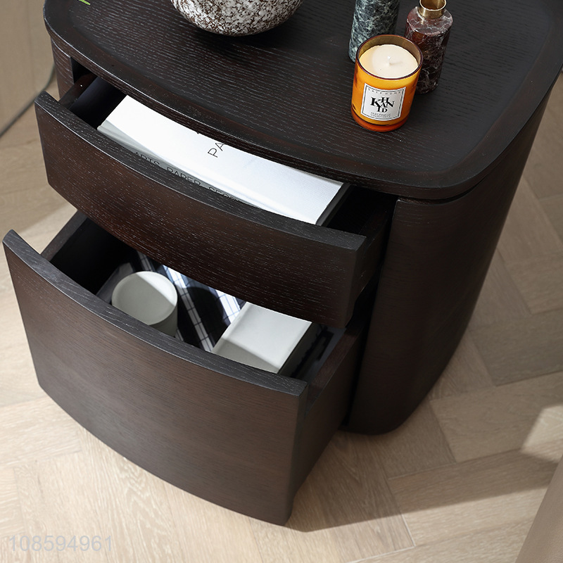 Best selling bedroom bedside cabinet modern solid wood bedside cabinet