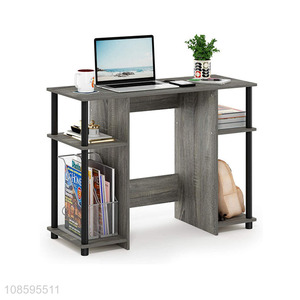 Low price home student study desk office desk with storage rack