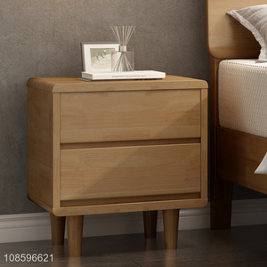 Hot selling bedroom furniture solid wood bedside table nightstand
