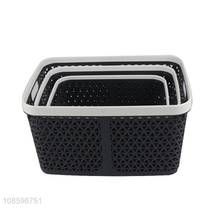 Hot products durable plastic storage basket with handle