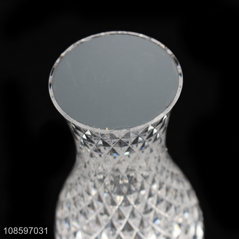 Factory supply vase shape crystal table lamp touch lamp for sale