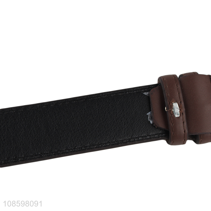 Factory supply 125cm men's pu leather belt for khakis jeans