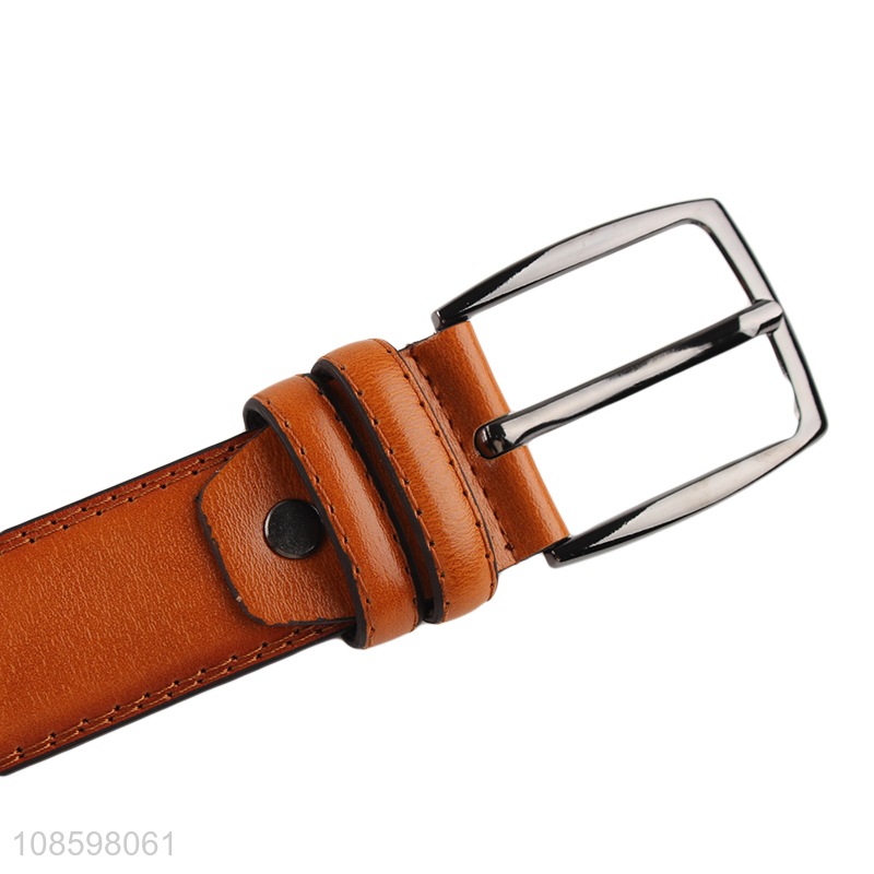 New arrival 125cm pin buckle belt men pu leather belt