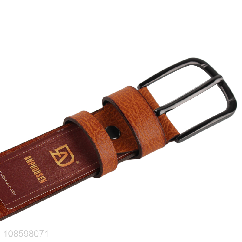Good price 125cm simple retro pu leather belt for men