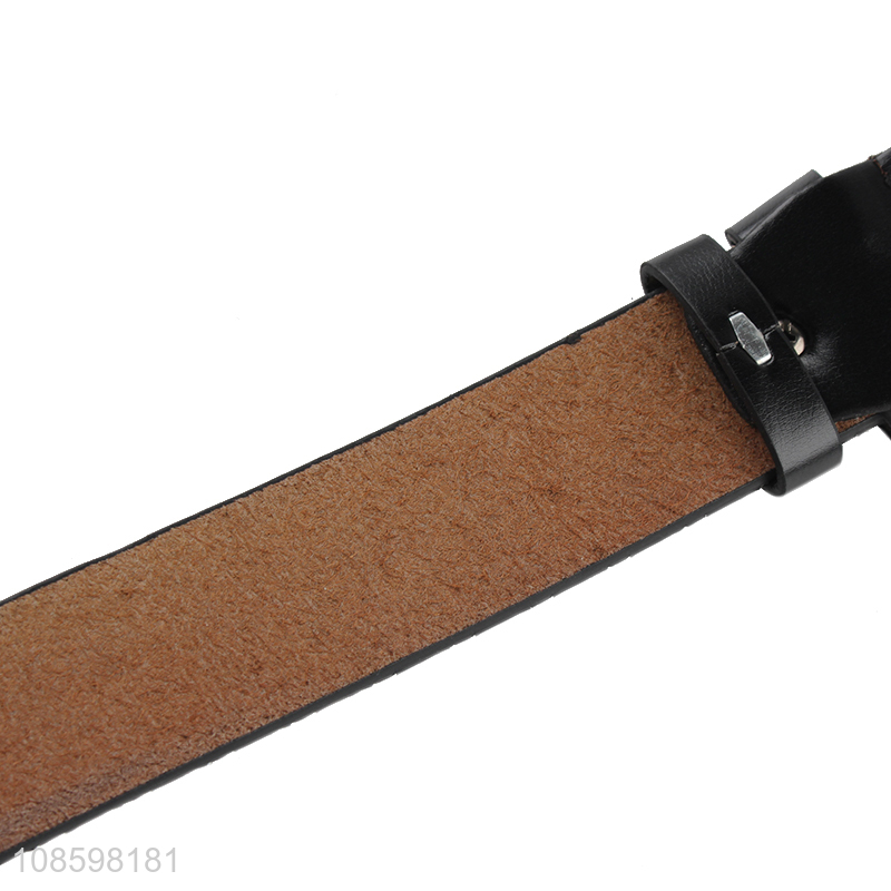 New product 125cm men's pu leather belt for casual jeans