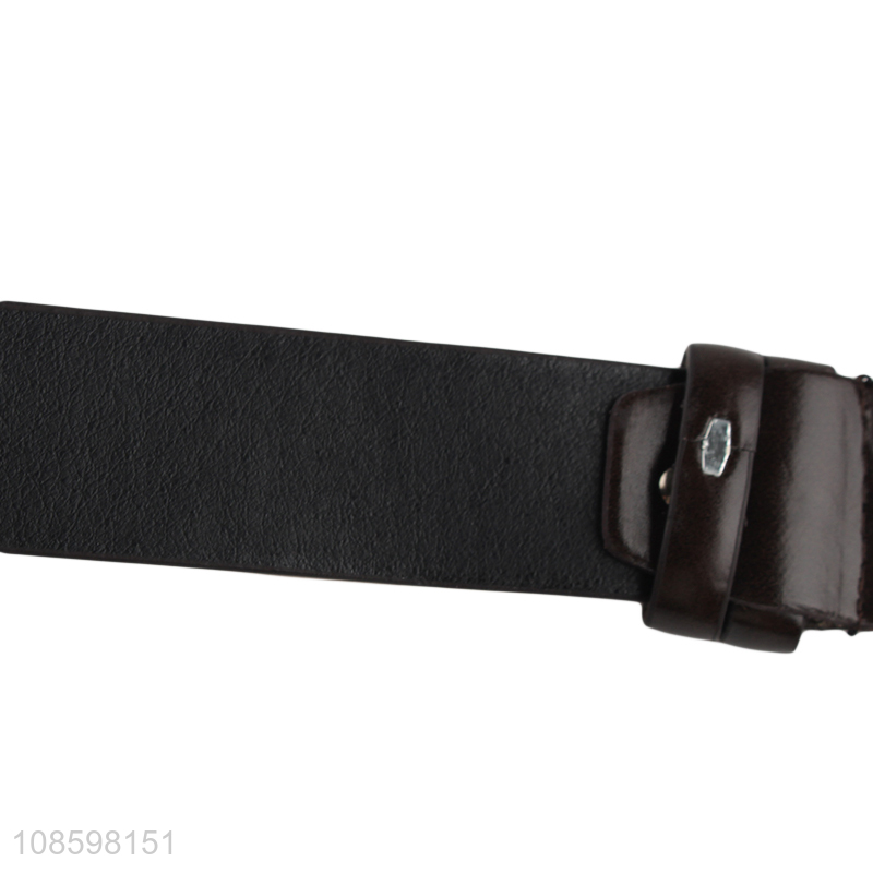 China supplier 125cm men's textured pu leather pants belt
