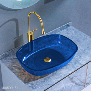 Good quality colored tempered glass <em>bathroom</em> sink wash basin <em>set</em>