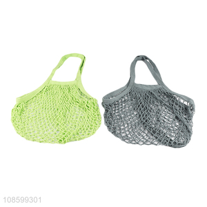 Top quality reusable tote mesh shopping cotton net bag