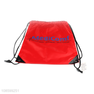 Popular products red lightweight portable drawstring backpack bag