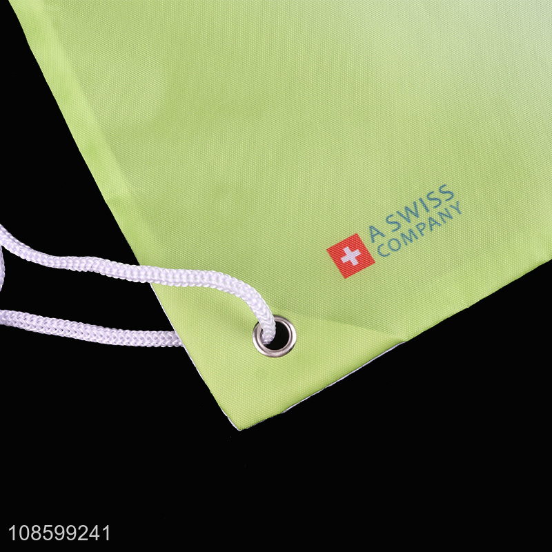 Yiwu market reusable shopping bag drawstring backpack storage bag