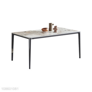New arrival modern style rectangle dining table for household