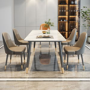 Yiwu market rectangular modern simple dining table for household