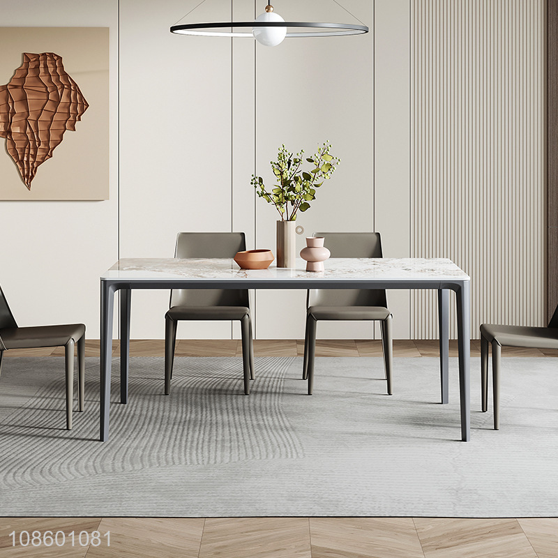New arrival modern style rectangle dining table for household