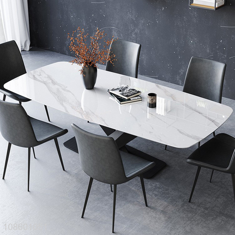 Factory price rock plate dining table rectangular dining table