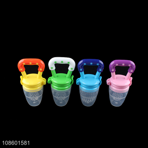 Low price silicone baby fruit feeder pacifier teething toy