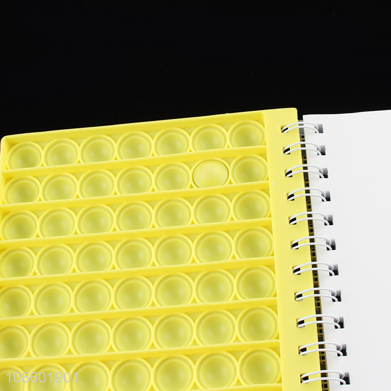 Wholesale silicone cover pops push bubble finger fidget spiral notebooks