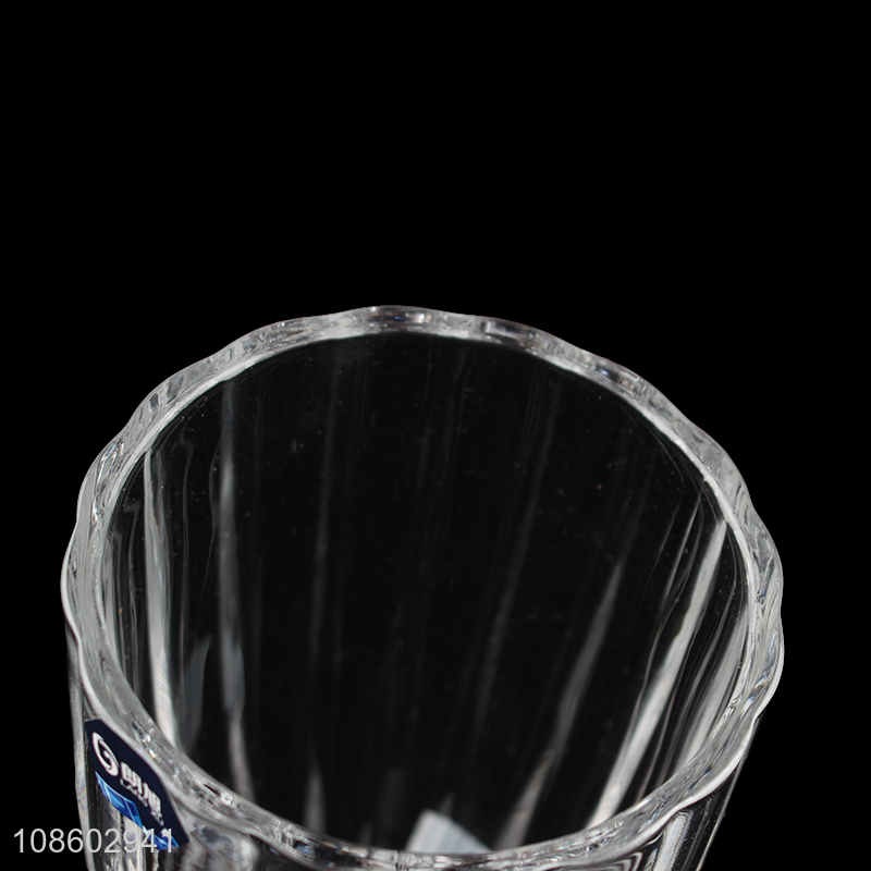 Wholesale 342ml transparent lead-free glass cup beverage milk juice cup