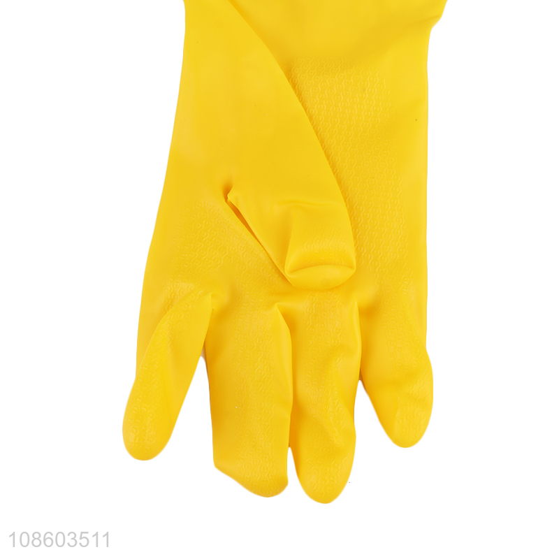 Hot products yellow kitchen bathroom cleaning gloves for sale
