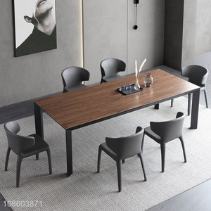New arrival modern style rock slab rectangle dining table for home
