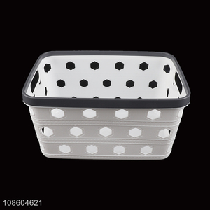 New products rectangle hollow pp storage basket for sale