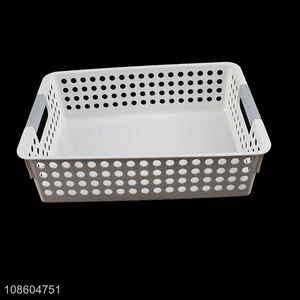 China wholesale hollow pp tabletop storage basket with handle