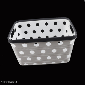 China wholesale bathroom kitchen multifunctional storage basket with handle