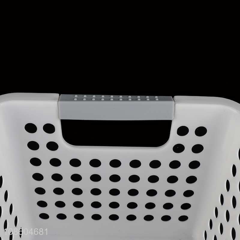 Factory supply household hollow pp storage basket with handle