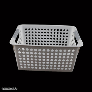 Factory supply household hollow pp storage basket with handle