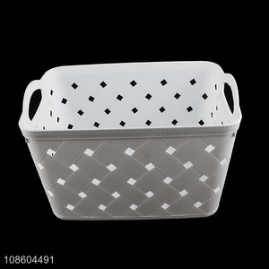 Hot products kitchen bathroom pp hollow storage basket with handle