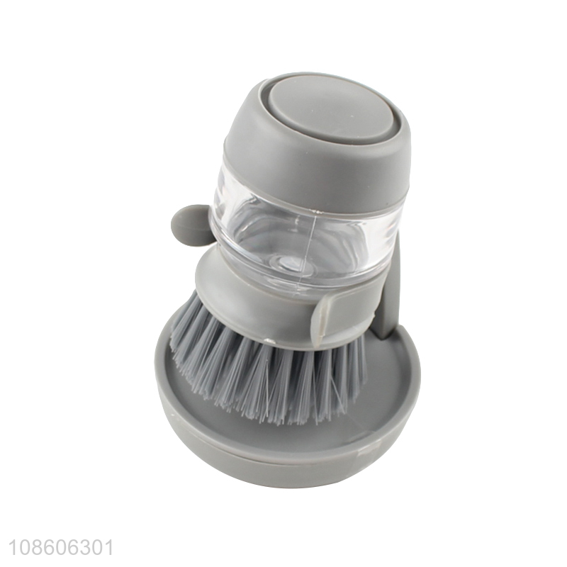 Good quality silicone pot brush cleaning brush with soap dispenser