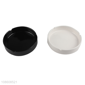 Good quality round ceramic ashtray custom logo porcelain ash tray