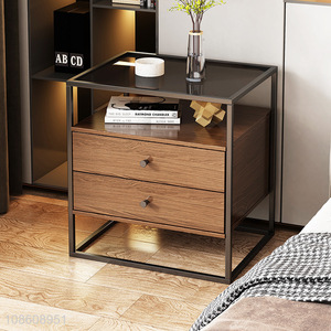 Factory supply mini bedside table storage cabinet for bedroom