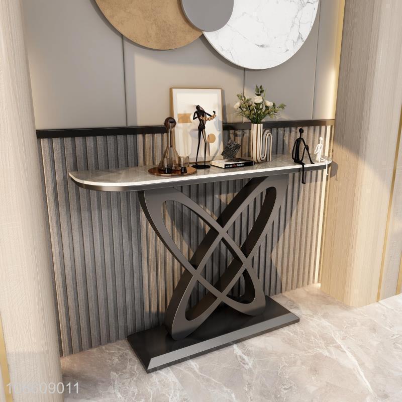 Hot sale metal frame marble top hallway console table wholesale