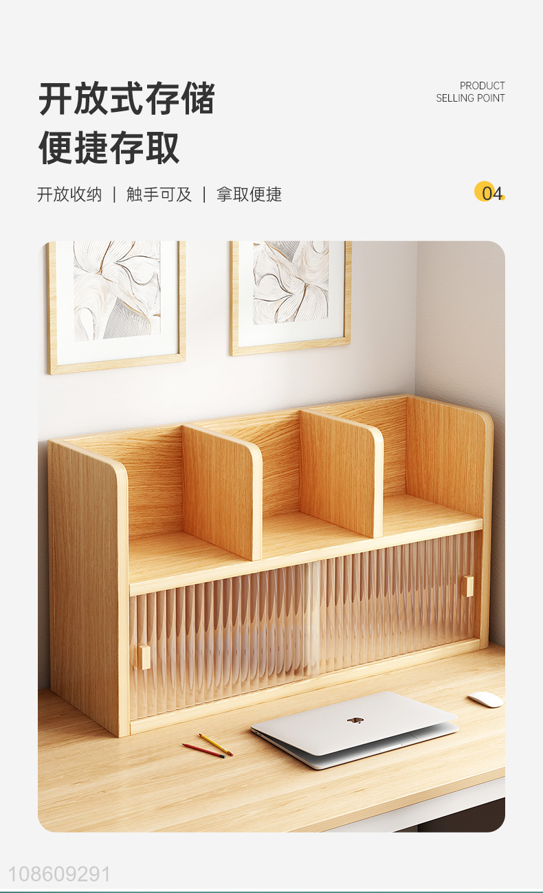 Top quality bedroom desktop book rack storage bookcase for sale