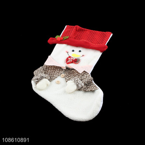 Top selling snowman cute christmas socks gifts bag wholesale