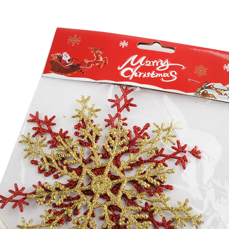 Good quality snowflakes shape xmas tree hanging ornaments decoration