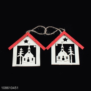 China wholesale house shape christmas hanging ornaments decoration