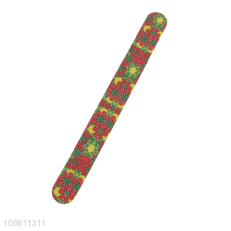 Wholesale 3pcs disposable double sided floral print nail files