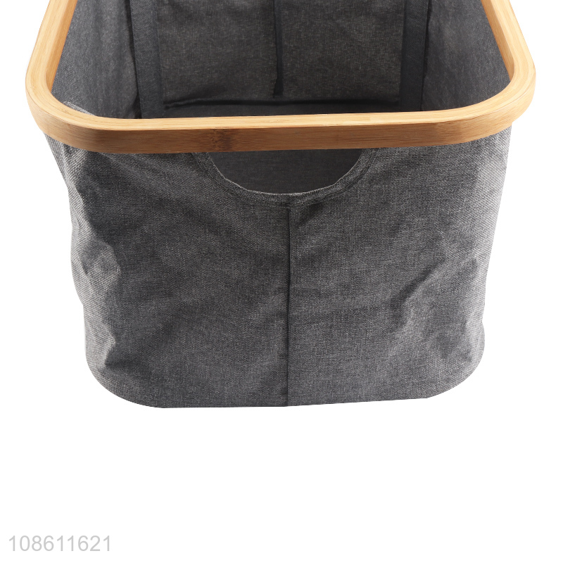 Factory price foldable lidless non-woven storage basket laundry basket