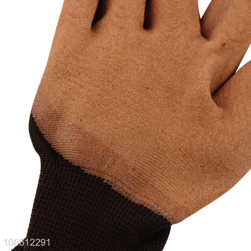 Hot selling multi-use breathable coated knit safety work gloves