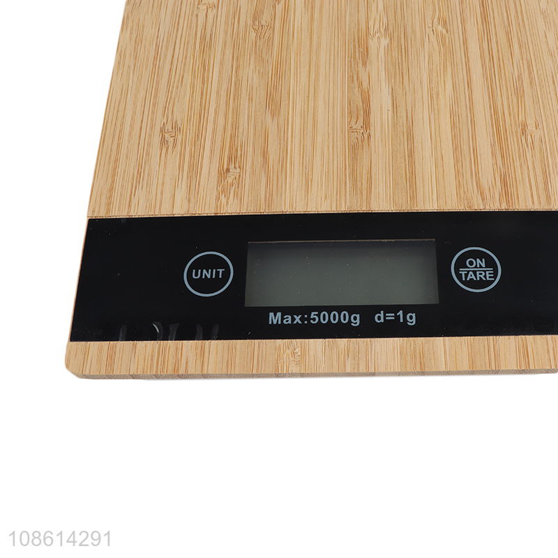 Custom eco-friendly bamboo kitchen food scale digital vegetable scale