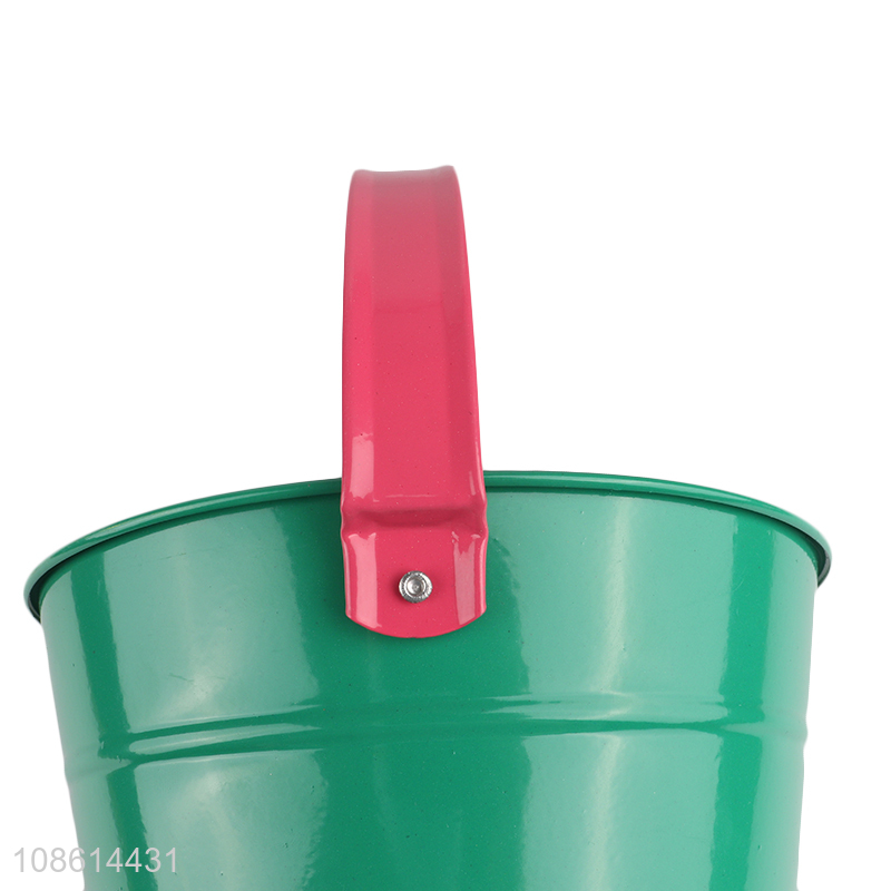 Online wholesale mini iron metal flower pot ice bucket water bucket