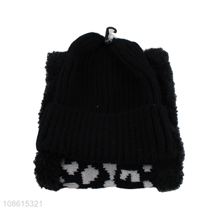 Factoy wholesale boys winter warm hat and neckerchief set